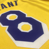 21-22 Lakers BRYANT #8 Yellow 75th Anniversary Top Quality Hot Pressing NBA Jersey