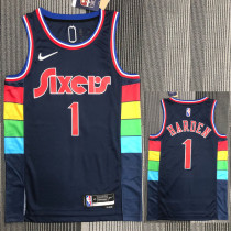 21-22 76ERS HARDEN #1 Royal blue City Edition Top Quality Hot Pressing NBA Jersey