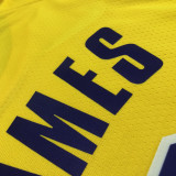 21-22 Lakers JAMES #6 Yellow Top Quality Hot Pressing NBA Jersey