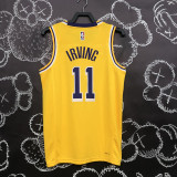 21-22 LAKRS IRVING #11 Yellow 75th Anniversary Top Quality Hot Pressing NBA Jersey