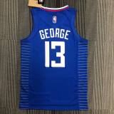 21-22 Clippers GEORGE #13 Blue 75th Anniversary Top Quality Hot Pressing NBA Jersey