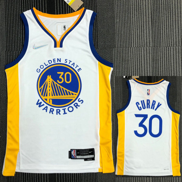 21-22 Warriors CURRY #30 White 75th Anniversary Top Quality Hot Pressing NBA Jersey