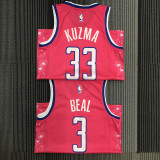 21-22 Wizards BEAL #3 Pink Red City Edition Top Quality Hot Pressing NBA Jersey