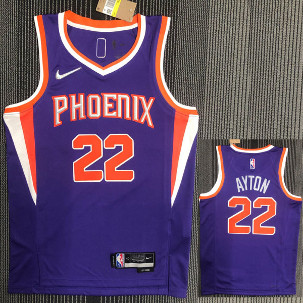 21-22 Suns AYTON #22 Purple 75th Anniversary Top Quality Hot Pressing NBA Jersey