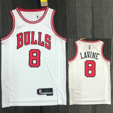 21-22 Bulls LAVINE #8 White 75th Anniversary Top Quality Hot Pressing NBA Jersey