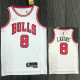 21-22 Bulls LAVINE #8 White 75th Anniversary Top Quality Hot Pressing NBA Jersey