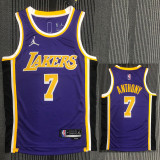 21-22 Lakers ANTHONY #7 Purple Trapeze Edition Top Quality Hot Pressing NBA Jersey