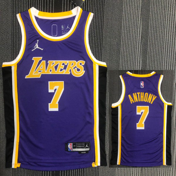 21-22 Lakers ANTHONY #7 Purple Trapeze Edition Top Quality Hot Pressing NBA Jersey