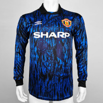 1993 Man Utd Away Long Sleeve Retro Soccer Jersey (长袖)