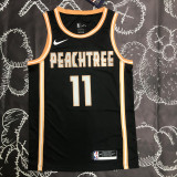 HAWKS YOUNG #11 Black Top Quality Hot Pressing NBA Jersey