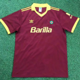 1991-1992 Roma Home Retro Soccer Jersey