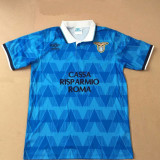 1989-1990 Lazio Home Retro Blue Soccer Jersey 1989-1990 Lazio Home Retro Blue Soccer Jersey