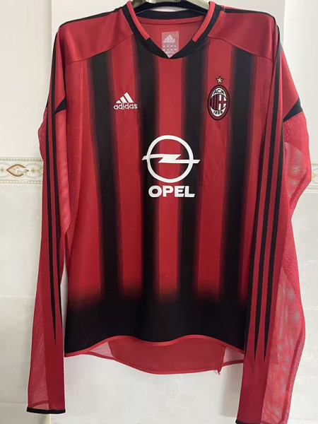 2004-2005 ACM Home Long Sleeve Retro Soccer Jersey (长袖)