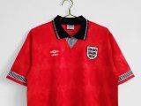 1990 England  Away Retro Soccer Jersey