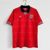 1990 England  Away Retro Soccer Jersey