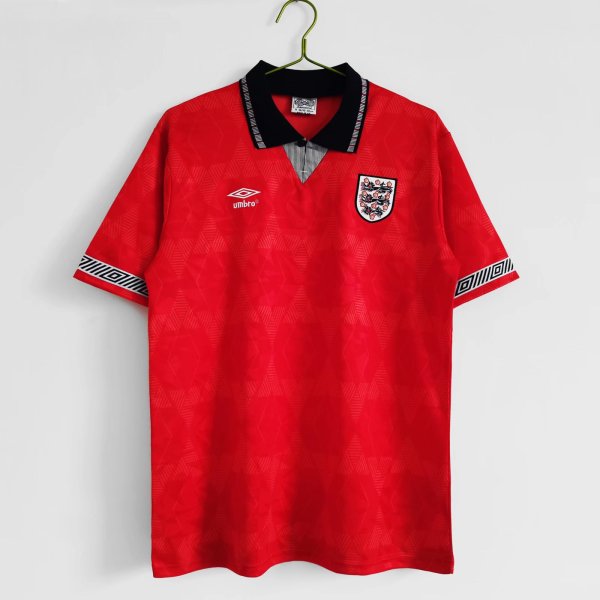 1990 England  Away Retro Soccer Jersey