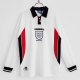 1998 England Long sleeved  Home Retro Soccer Jersey