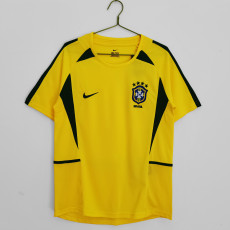 2002 Brazil Retro Home  Soccer Jersey