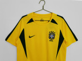 2002 Brazil Retro Home  Soccer Jersey