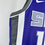 22-23 KINGS SABONIS #10 Purple Away Top Quality Hot Pressing NBA Jersey(V领）