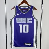 22-23 KINGS SABONIS #10 Purple Away Top Quality Hot Pressing NBA Jersey(V领）