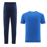 2023 AD02 Blue Short-sleeved Trouser Suit