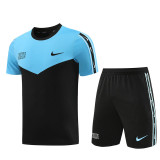 2023 NK Sky Blue Black Training Short Suit #ND03