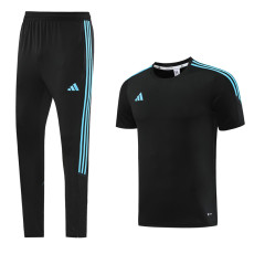 2023 AD02 Black Blue Short-sleeved Trouser Suit