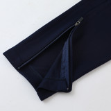 2023 AD05 Light Blue Short-sleeved Trouser Suit