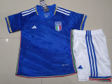 2023 Italy Home Kids Soccer Jersey a#d