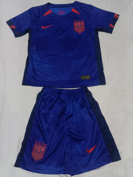 2023 USA Blue Kids Soccer Jersey 四星
