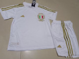 2023 Italy White Edition Kids Soccer Jersey a#d