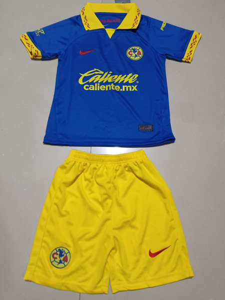 23-24 Club America Away Kids Soccer Jersey