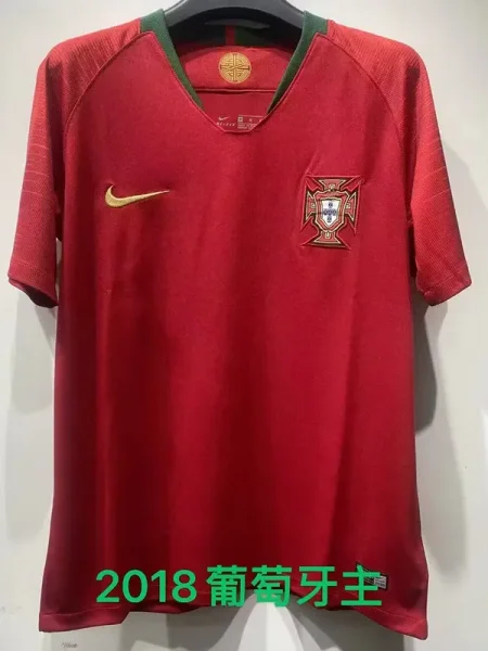 2018 Portugal Home Retro Soccer Jersey
