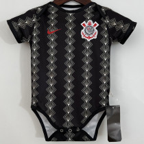 23-24 Corinthians Black Baby Infant Crawl Suit