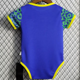 22-23 Brazil Away Baby Infant Crawl Suit