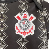 23-24 Corinthians Black Baby Infant Crawl Suit