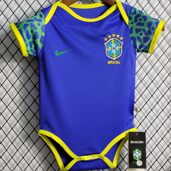 22-23 Brazil Away Baby Infant Crawl Suit