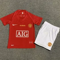 2007-2008 Man Utd Home Kids Retro Soccer Jersey (决赛字)