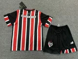 24-25 Sao Paulo Away Kids Soccer Jersey (带广告)