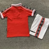 1998 Man Utd Home Kids Retro Soccer Jersey
