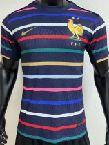 2024 France Royal blue Player Version Training shirts