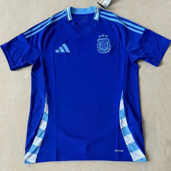 24-25 Argentina Away Fans Soccer Jersey (V领)