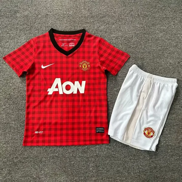2012-2013 Man Utd Home Kids Retro Soccer Jersey