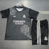 23-24 RMA Y-3 Black Kids Soccer Jersey