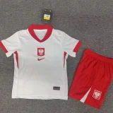 24-25 Poland Home Kids Soccer Jersey