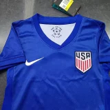 24-25 USA Away Kids Soccer Jersey