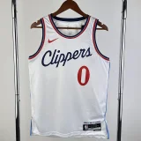24-25 Clippers WESTBROOK #0 White City Edition Home Top Quality Hot Pressing NBA Jersey