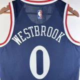 24-25 Clippers WESTBROOK #0 Navy Blue Away Top Quality Hot Pressing NBA Jersey