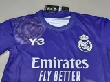 23-24 RMA Y-3 Purple Kids Soccer Jersey